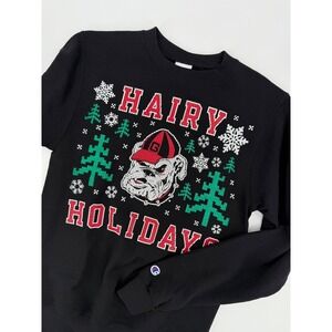 Georgia Bulldogs Sweater Mens XS Hairy Holidays Ugly Christmas UGA Football NEW